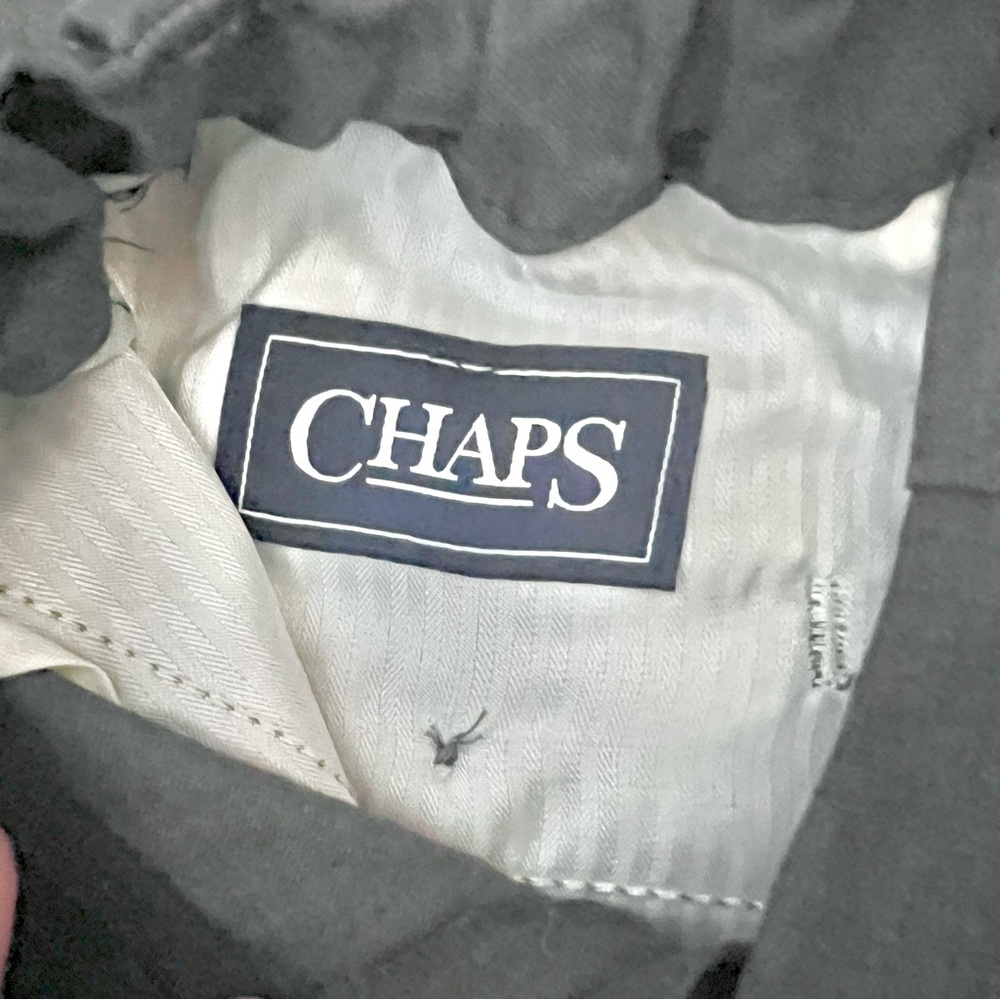 Chaps Kids Boys Gray Dress Pants Adjustable Elastic Waist Size 6 Regular - Picture 4 of 9